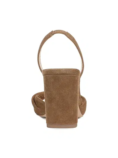 Veronica Beard Women's Tullia 75MM Suede Slingback Block-Heel Sandals - Chestnut | Thumbnail 3 Veronica Beard Women's Tullia 75MM Suede Slingback Block-Heel Sandals - Chestnut | Thumbnail 3