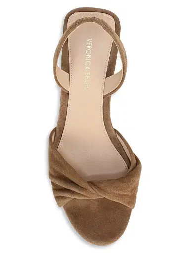 Veronica Beard Women's Tullia 75MM Suede Slingback Block-Heel Sandals - Chestnut | Thumbnail 4 Veronica Beard Women's Tullia 75MM Suede Slingback Block-Heel Sandals - Chestnut | Thumbnail 4