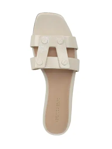 Veronica Beard Women's Via Slide Leather Sandals - Ecru | Thumbnail 4 Veronica Beard Women's Via Slide Leather Sandals - Ecru | Thumbnail 4