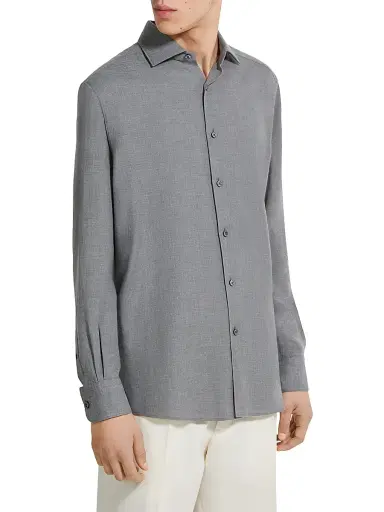Zegna Men's Cashco Shirt | Thumbnail 2 Zegna Men's Cashco Shirt | Thumbnail 2