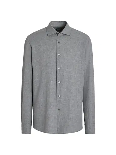 Zegna Men's Cashco Shirt | Thumbnail 1 Zegna Men's Cashco Shirt | Thumbnail 1