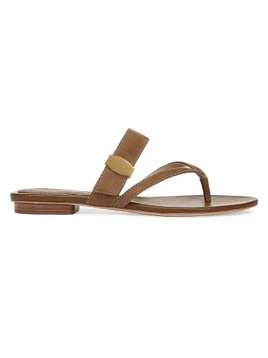 Veronica Beard Women's Salva Dash Leather Sandals - Chestnut - Size 11 | Thumbnail 1 Veronica Beard Women's Salva Dash Leather Sandals - Chestnut - Size 11 | Thumbnail 1