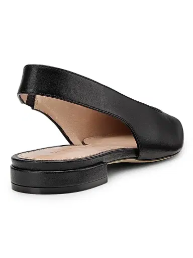 Stuart Weitzman Women's Stassi Leather Slingback Flats - Black | Thumbnail 3 Stuart Weitzman Women's Stassi Leather Slingback Flats - Black | Thumbnail 3