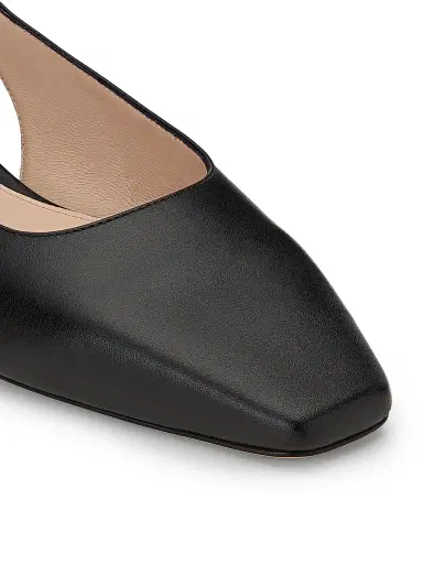 Stuart Weitzman Women's Stassi Leather Slingback Flats - Black | Thumbnail 5 Stuart Weitzman Women's Stassi Leather Slingback Flats - Black | Thumbnail 5