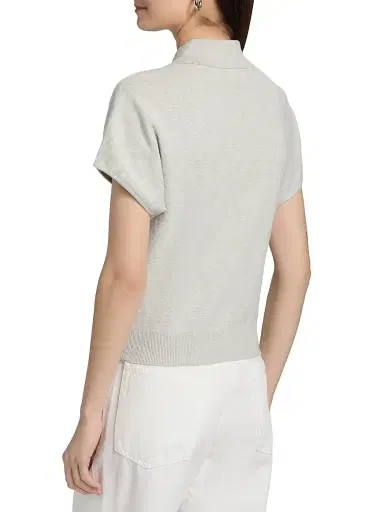 dh New York Women's Dasha Cotton-Cashmere Polo Top | Thumbnail 5 dh New York Women's Dasha Cotton-Cashmere Polo Top | Thumbnail 5
