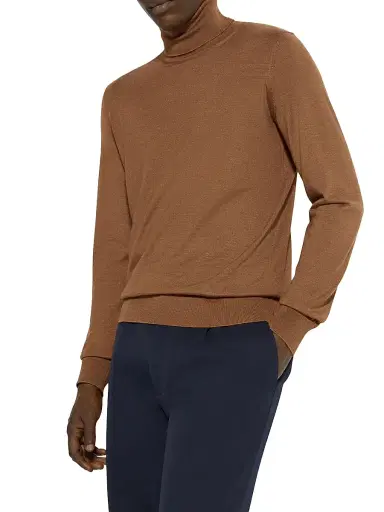 ZEGNA Men's Cashseta Turtleneck Sweater - Foliage Melange | Thumbnail 4 ZEGNA Men's Cashseta Turtleneck Sweater - Foliage Melange | Thumbnail 4