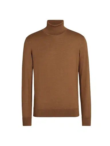 ZEGNA Men's Cashseta Turtleneck Sweater - Foliage Melange | Thumbnail 1 ZEGNA Men's Cashseta Turtleneck Sweater - Foliage Melange | Thumbnail 1