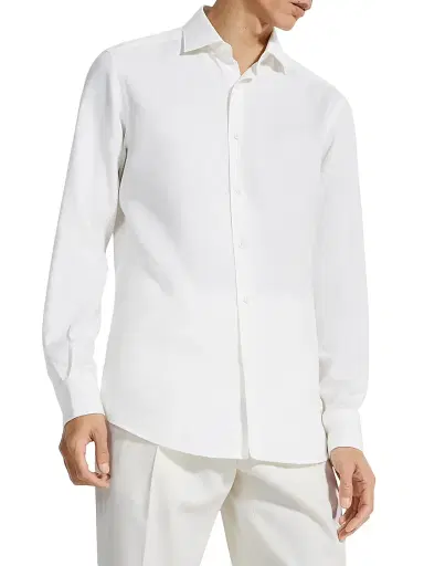 Zegna Men's Cashco Shirt - White - Size XXXL | Thumbnail 4 Zegna Men's Cashco Shirt - White - Size XXXL | Thumbnail 4
