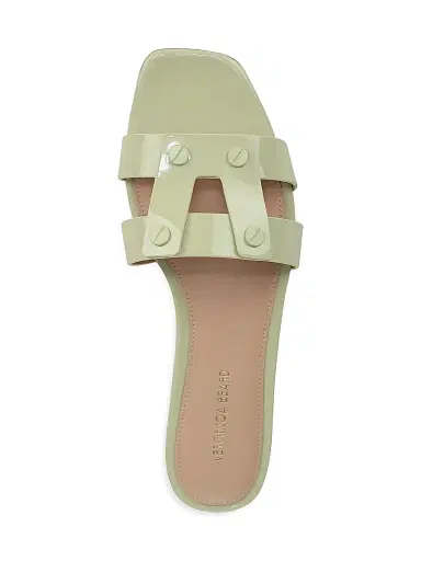 Veronica Beard Women's Via Slide Leather Sandals - Pistachio Green | Thumbnail 4 Veronica Beard Women's Via Slide Leather Sandals - Pistachio Green | Thumbnail 4