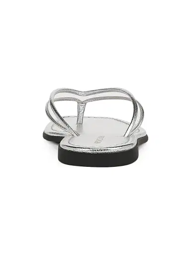 Veronica Beard Women's Clea Leather Flat Sandals - Clear Silver - Size 12 | Thumbnail 3 Veronica Beard Women's Clea Leather Flat Sandals - Clear Silver - Size 12 | Thumbnail 3