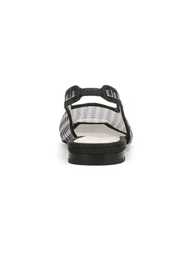 Vince Women's Daphne Gingham Mesh Slingback Flats - Black | Thumbnail 3 Vince Women's Daphne Gingham Mesh Slingback Flats - Black | Thumbnail 3