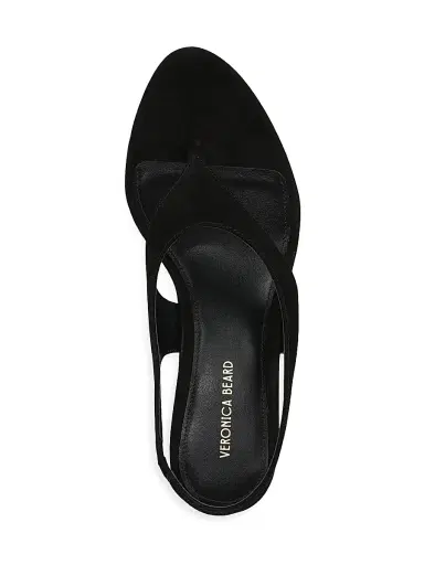 Veronica Beard Women's Talon 65MM Suede Thong Sandals - Black | Thumbnail 4 Veronica Beard Women's Talon 65MM Suede Thong Sandals - Black | Thumbnail 4