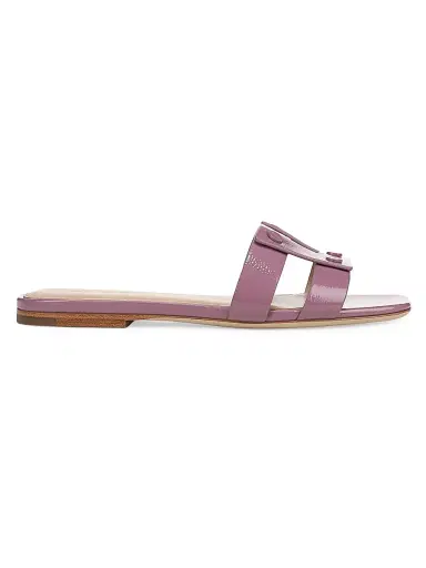 Veronica Beard Women's Via Slide Leather Sandals - Orchid Haze | Thumbnail 1 Veronica Beard Women's Via Slide Leather Sandals - Orchid Haze | Thumbnail 1