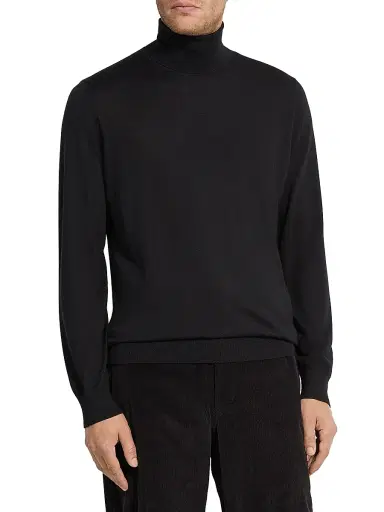 ZEGNA Men's Cashseta Turtleneck Sweater - Black | Thumbnail 3 ZEGNA Men's Cashseta Turtleneck Sweater - Black | Thumbnail 3
