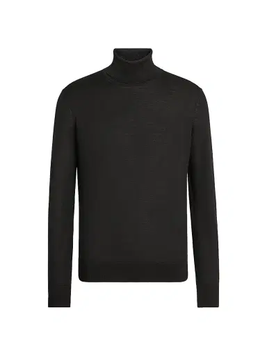 ZEGNA Men's Cashseta Turtleneck Sweater - Black | Thumbnail 1 ZEGNA Men's Cashseta Turtleneck Sweater - Black | Thumbnail 1