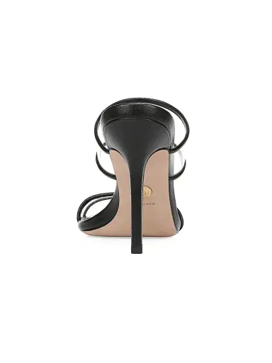 Veronica Beard Women's Asha 100MM Strappy Leather Sandals - Clear Black | Thumbnail 3 Veronica Beard Women's Asha 100MM Strappy Leather Sandals - Clear Black | Thumbnail 3