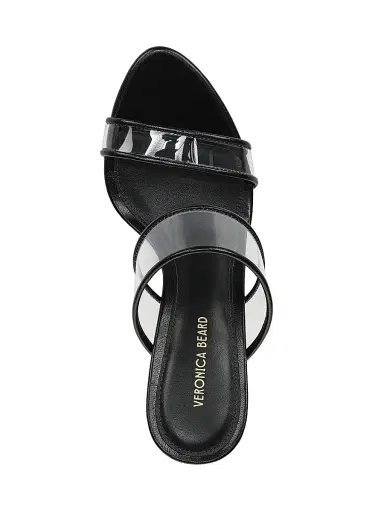 Veronica Beard Women's Asha 100MM Strappy Leather Sandals - Clear Black | Thumbnail 4 Veronica Beard Women's Asha 100MM Strappy Leather Sandals - Clear Black | Thumbnail 4