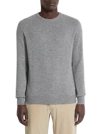 ZEGNA Men's Oasi Cashmere Crewneck T-Shirt - Grey Melange | Thumbnail 6 ZEGNA Men's Oasi Cashmere Crewneck T-Shirt - Grey Melange | Thumbnail 6