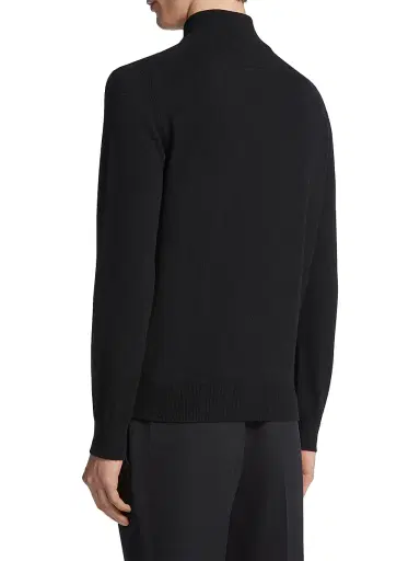 ZEGNA Men's Oasi Cashmere Sweater - Black | Thumbnail 3 ZEGNA Men's Oasi Cashmere Sweater - Black | Thumbnail 3