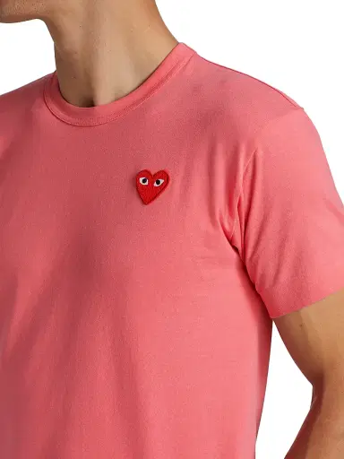 Comme des Garçons PLAY Men's Play Heart T-Shirt - Pink - Size Small | Thumbnail 6 Comme des Garçons PLAY Men's Play Heart T-Shirt - Pink - Size Small | Thumbnail 6