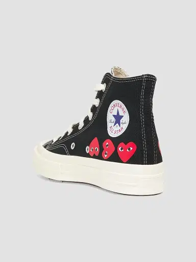 Comme des Garçons PLAY CdG PLAY x Converse Women's Chuck Taylor All Star Heart High-Top Sneakers - Black - Size 12 | Thumbnail 3 Comme des Garçons PLAY CdG PLAY x Converse Women's Chuck Taylor All Star Heart High-Top Sneakers - Black - Size 12 | Thumbnail 3