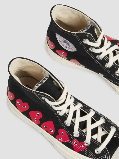 Comme des Garçons PLAY CdG PLAY x Converse Women's Chuck Taylor All Star Heart High-Top Sneakers - Black - Size 12 | Thumbnail 4 Comme des Garçons PLAY CdG PLAY x Converse Women's Chuck Taylor All Star Heart High-Top Sneakers - Black - Size 12 | Thumbnail 4