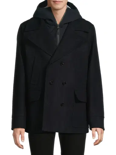 Paltò Men's Fiorentina Wool Blend Regular-Fit Peacoat | Thumbnail 3 Paltò Men's Fiorentina Wool Blend Regular-Fit Peacoat | Thumbnail 3