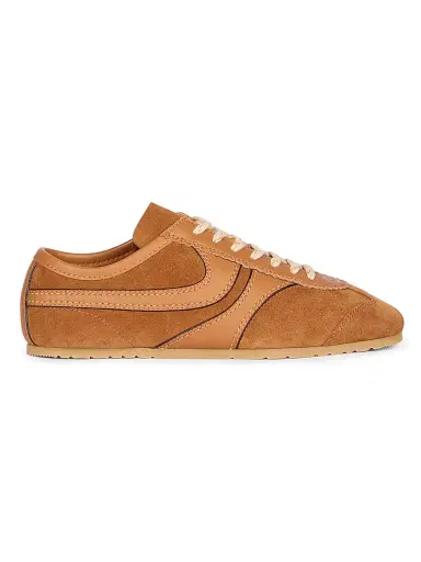 Dries Van Noten Women's Suede Leather-Trimmed Sneakers | Thumbnail 1 Dries Van Noten Women's Suede Leather-Trimmed Sneakers | Thumbnail 1