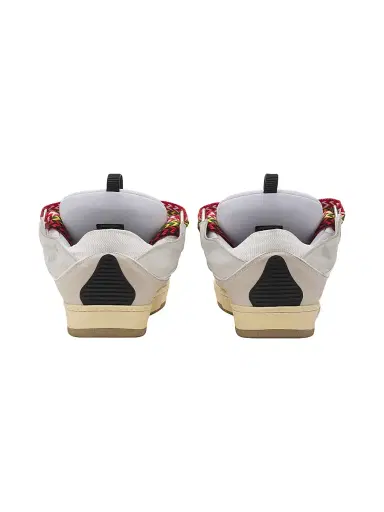 Lanvin Men's Leather Curb Sneakers - White | Thumbnail 4 Lanvin Men's Leather Curb Sneakers - White | Thumbnail 4