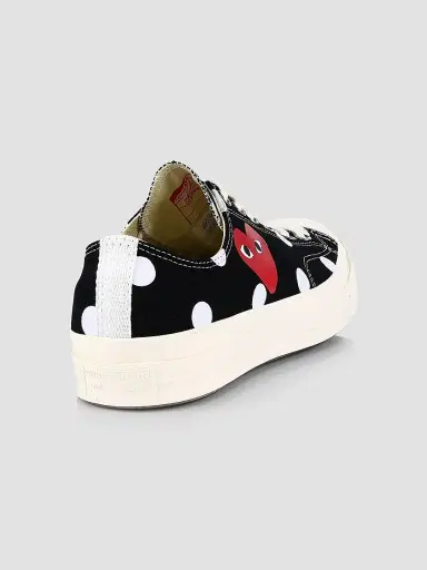 Comme des Garçons PLAY CdG PLAY x Converse Men's Chuck Taylor All Star Polka Dot Low-Top Sneakers - Black - Size 12 | Thumbnail 3 Comme des Garçons PLAY CdG PLAY x Converse Men's Chuck Taylor All Star Polka Dot Low-Top Sneakers - Black - Size 12 | Thumbnail 3