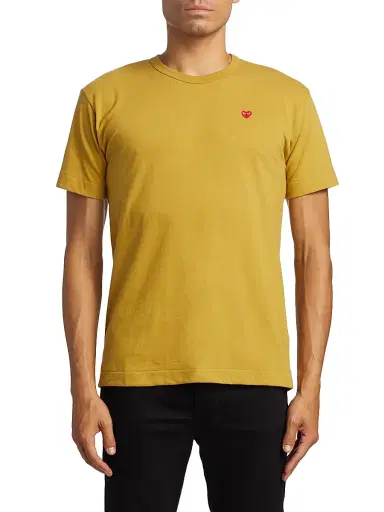 Comme des Garçons PLAY Men's Small Heart Crewneck T-Shirt - Olive - Size Medium | Thumbnail 3 Comme des Garçons PLAY Men's Small Heart Crewneck T-Shirt - Olive - Size Medium | Thumbnail 3