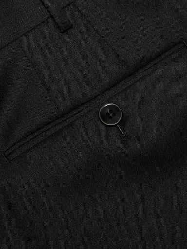 Saks Fifth Avenue Men's COLLECTION Basic Wool Dress Trousers - Charcoal | Thumbnail 7 Saks Fifth Avenue Men's COLLECTION Basic Wool Dress Trousers - Charcoal | Thumbnail 7