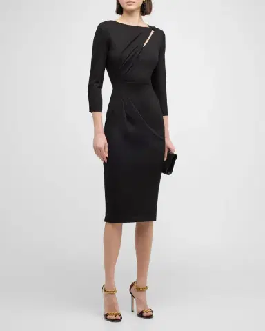 Giorgio Armani Asymmetric Keyhole Midi Dress | Thumbnail 2 Giorgio Armani Asymmetric Keyhole Midi Dress | Thumbnail 2