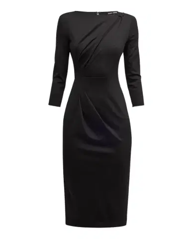 Giorgio Armani Asymmetric Keyhole Midi Dress | Thumbnail 1 Giorgio Armani Asymmetric Keyhole Midi Dress | Thumbnail 1