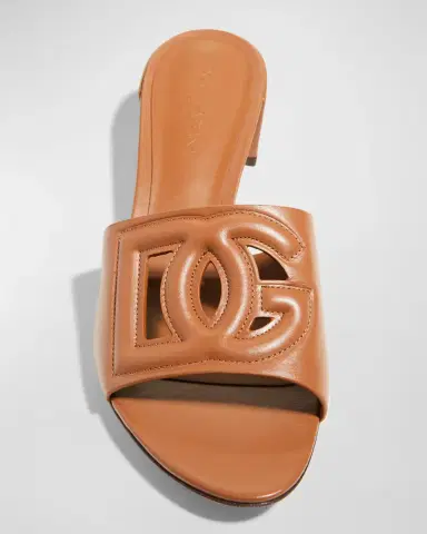 Dolce & Gabbana 40mm DG Cutout Leather Slide | Thumbnail 5 Dolce & Gabbana 40mm DG Cutout Leather Slide | Thumbnail 5