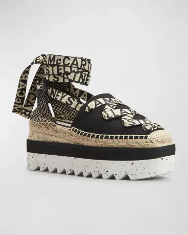 Stella McCartney Gaia Organic Canvas Espadrille Sandals | Thumbnail 4 Stella McCartney Gaia Organic Canvas Espadrille Sandals | Thumbnail 4