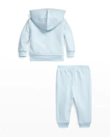 Polo Ralph Lauren Boy's Atlantic Terry Fleece Jogger Set, Sizes 3M-24M | Thumbnail 2 Polo Ralph Lauren Boy's Atlantic Terry Fleece Jogger Set, Sizes 3M-24M | Thumbnail 2