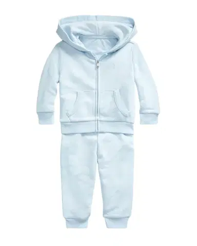 Polo Ralph Lauren Boy's Atlantic Terry Fleece Jogger Set, Sizes 3M-24M | Thumbnail 1 Polo Ralph Lauren Boy's Atlantic Terry Fleece Jogger Set, Sizes 3M-24M | Thumbnail 1
