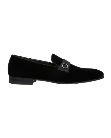 Ferragamo Men's Lapo Velvet Loafers | Thumbnail 1 Ferragamo Men's Lapo Velvet Loafers | Thumbnail 1