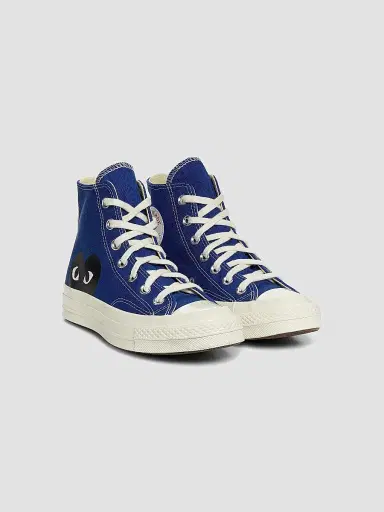 Comme des Garçons PLAY CdG PLAY x Converse Women's Chuck Taylor All Star Peek-A-Boo High-Top Sneakers - Blue - Size 11 | Thumbnail 2 Comme des Garçons PLAY CdG PLAY x Converse Women's Chuck Taylor All Star Peek-A-Boo High-Top Sneakers - Blue - Size 11 | Thumbnail 2