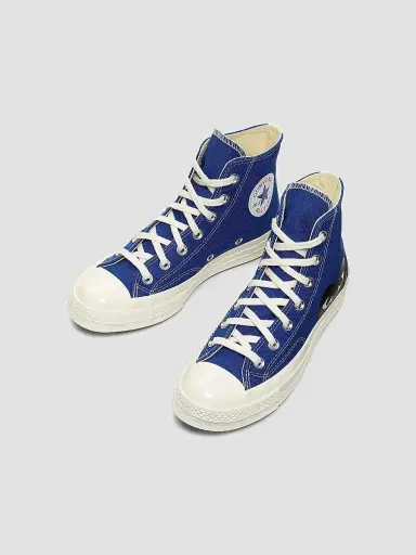 Comme des Garçons PLAY CdG PLAY x Converse Women's Chuck Taylor All Star Peek-A-Boo High-Top Sneakers - Blue - Size 11 | Thumbnail 4 Comme des Garçons PLAY CdG PLAY x Converse Women's Chuck Taylor All Star Peek-A-Boo High-Top Sneakers - Blue - Size 11 | Thumbnail 4
