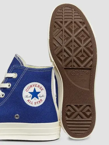 Comme des Garçons PLAY CdG PLAY x Converse Women's Chuck Taylor All Star Peek-A-Boo High-Top Sneakers - Blue - Size 11 | Thumbnail 6 Comme des Garçons PLAY CdG PLAY x Converse Women's Chuck Taylor All Star Peek-A-Boo High-Top Sneakers - Blue - Size 11 | Thumbnail 6