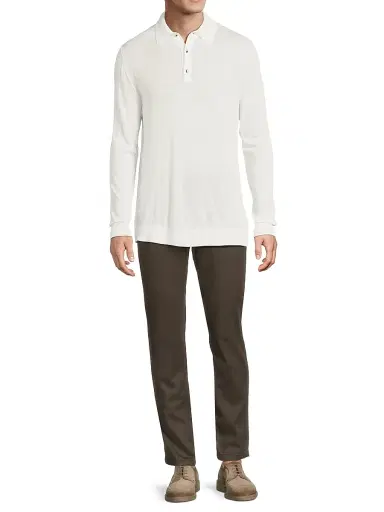 Sartorio Napoli Men's Stretch Flat-Front Trousers - Dark Brown | Thumbnail 2 Sartorio Napoli Men's Stretch Flat-Front Trousers - Dark Brown | Thumbnail 2