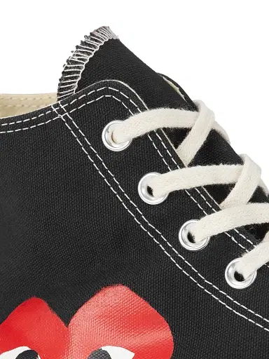 Comme des Garçons PLAY CdG PLAY x Converse Men's Chuck Taylor All Star High-Top Sneakers - Black - Size 9 | Thumbnail 6 Comme des Garçons PLAY CdG PLAY x Converse Men's Chuck Taylor All Star High-Top Sneakers - Black - Size 9 | Thumbnail 6