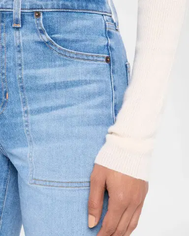 Veronica Beard Crosbie Wide-Leg Jeans with Pocket Details | Thumbnail 5 Veronica Beard Crosbie Wide-Leg Jeans with Pocket Details | Thumbnail 5