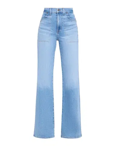 Veronica Beard Crosbie Wide-Leg Jeans with Pocket Details | Thumbnail 1 Veronica Beard Crosbie Wide-Leg Jeans with Pocket Details | Thumbnail 1