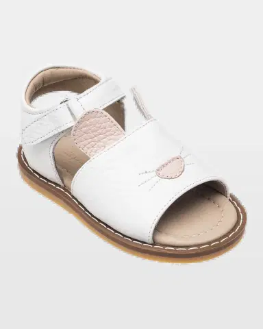 Elephantito Girl's Bunny Leather Flat Sandals, Baby | Thumbnail 2 Elephantito Girl's Bunny Leather Flat Sandals, Baby | Thumbnail 2