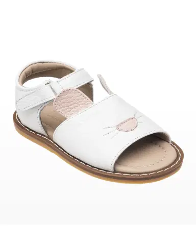 Elephantito Girl's Bunny Leather Flat Sandals, Baby | Thumbnail 3 Elephantito Girl's Bunny Leather Flat Sandals, Baby | Thumbnail 3