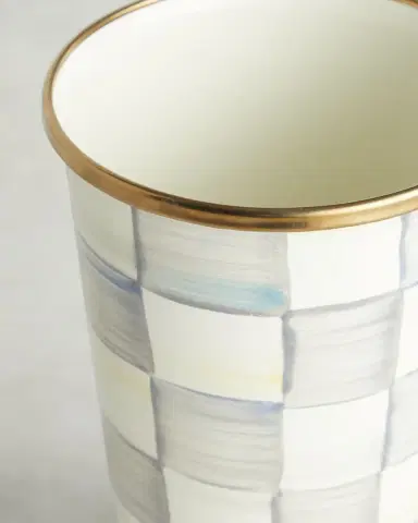 MacKenzie-Childs Sterling Check Enamel Tumbler, 20 oz. | Thumbnail 2 MacKenzie-Childs Sterling Check Enamel Tumbler, 20 oz. | Thumbnail 2