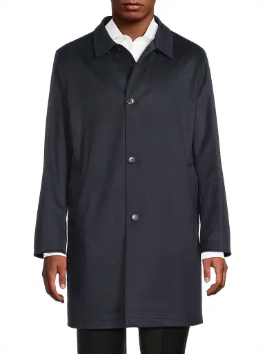 Sartorio Napoli Men's Nylon-Cashmere Reversible Raincoat - Cornflower Blue - Size 46 | Thumbnail 3 Sartorio Napoli Men's Nylon-Cashmere Reversible Raincoat - Cornflower Blue - Size 46 | Thumbnail 3